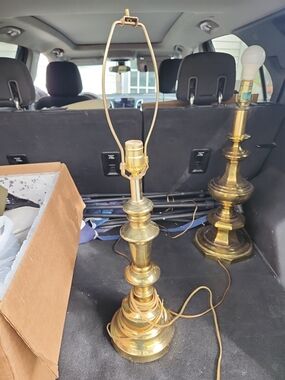 Polished Brass Table Lamp Heavy